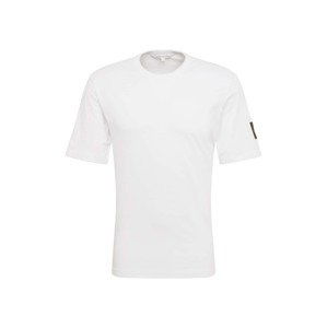 Calvin Klein Jeans Tričko 'MONOGRAM SLEEVE BADGE REG TEE'  bílá