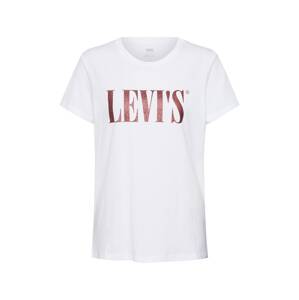 LEVI'S Tričko  bílá / tmavě červená