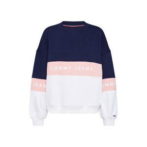 Tommy Jeans Mikina  modrá / pink / bílá