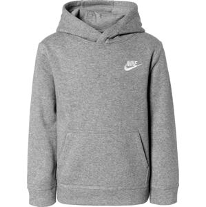 Nike Sportswear Mikina 'Club'  šedý melír / bílá