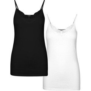 VERO MODA Top 'Inge'  černá / bílá