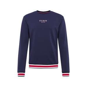 GUESS Sweatshirt  červená / bílá / námořnická modř