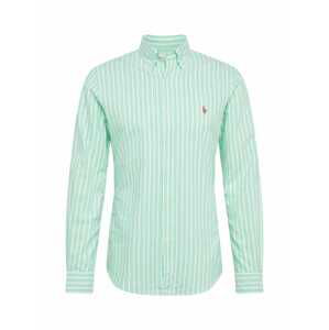 Polo Ralph Lauren Košile 'SLBDPPCS-LONG SLEEVE-SPORT SHIRT'  bílá / zelená