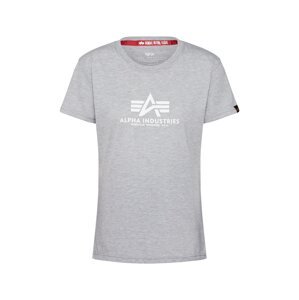 ALPHA INDUSTRIES Tričko 'New Basic T Wmn'  šedá