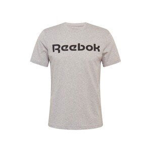 Reebok Sport Funkční tričko  šedý melír / černá