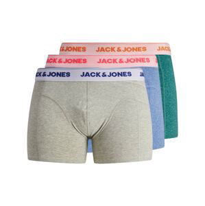 JACK & JONES Boxerky 'SUPER TWIST'  světle šedá / zelená / světlemodrá