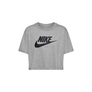 Nike Sportswear Tričko  černá / šedá