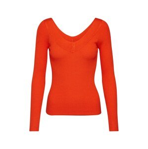 ONLY Svetr 'ONLTANZIA L/S V-NECK PULLOVER KNT'  oranžová