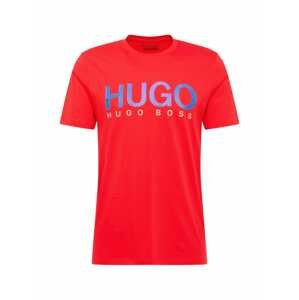 HUGO Tričko 'Dolive202'  červená / modrá / bílá