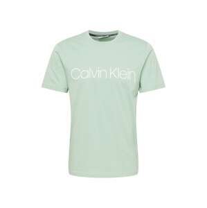 Calvin Klein Tričko  pastelově zelená / bílá