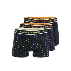 JACK & JONES Boxerky 'DOTS TRUNKS'  námořnická modř / oranžová / žlutá