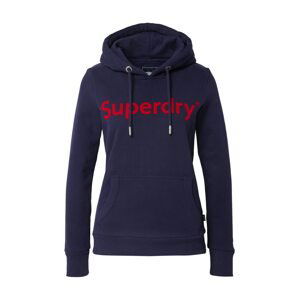 Superdry Mikina 'Registered Flock'  červená / námořnická modř