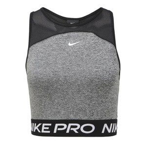 NIKE Sportovní podprsenka  tmavě šedá / černá / bílá