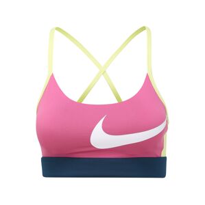 NIKE Sportovní podprsenka  tmavě modrá / limetková / pink