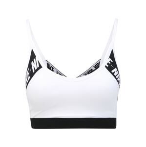 NIKE Sportovní podprsenka 'NIKE INDY LOGO BRA'  černá / bílá