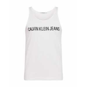 Calvin Klein Jeans Tričko 'INSTITUTIONAL'  černá / bílá