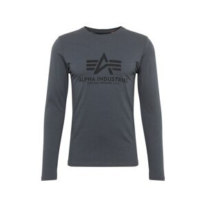 ALPHA INDUSTRIES Tričko  černá / šedá