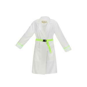 MYMO Tenký kabát  bílá / svítivě zelená