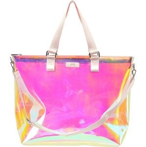 MYMO Nákupní taška  pink / oranžová / barva bílé vlny