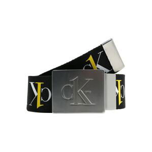 Calvin Klein Jeans Opasek 'CK1 BELT TAPE 38MM'  bílá / černá / žlutá