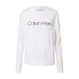 Calvin Klein Mikina  bílá / černá