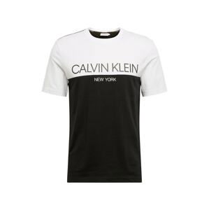 Calvin Klein Tričko  bílá / černá