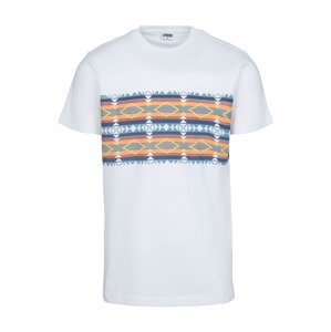 Urban Classics Tričko 'Inka Pattern Tee'  oranžová / bílá