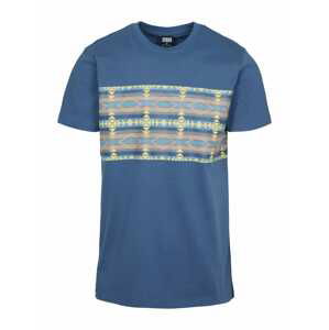 Urban Classics Tričko 'Inka Pattern Tee'  modrá