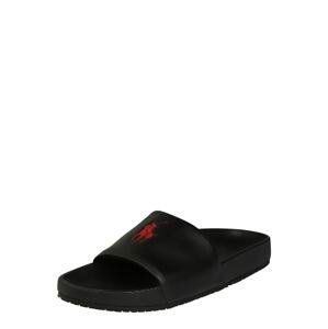 Polo Ralph Lauren Pantofle 'CAYSON-SANDALS-CASUAL'  červená / černá