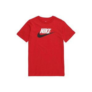 Nike Sportswear Tričko  červená / černá / bílá