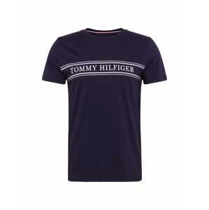 TOMMY HILFIGER Tričko  tmavě modrá / bílá