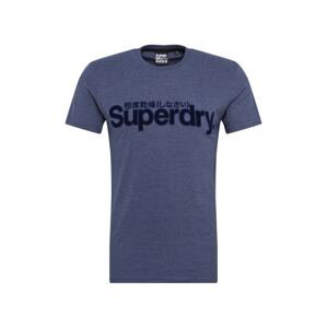 Superdry Tričko  tmavě modrá / černá