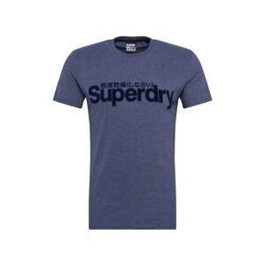 Superdry Tričko  tmavě modrá / černá