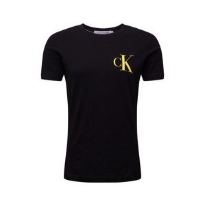 Calvin Klein Jeans Tričko  černá / žlutá