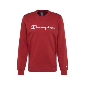 Champion Authentic Athletic Apparel Mikina 'CREWNECK SWEATSHIRT'  bílá / vínově červená