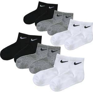 NIKE Ponožky  bílá / šedá / černá