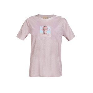 MYMO T-Shirt  světle růžová / stříbrná