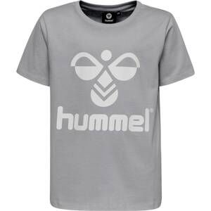 Hummel Tričko 'Tres'  šedá / bílá