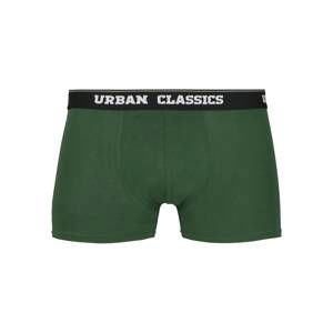 Urban Classics Boxerky  tmavě zelená / šedý melír / černá / bílá