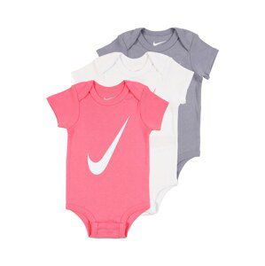 Nike Sportswear Dupačky/body  šedá / pink / bílá