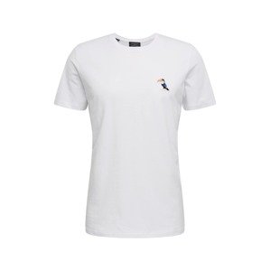 SELECTED HOMME Tričko 'SLHTOUCAN EMB SS O-NECK TEE B'  bílá