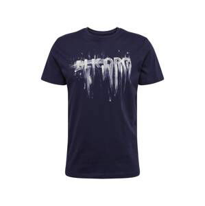 JACK & JONES Tričko 'JORSOLEX TEE SS CREW NECK BLK'  modrá / bílá