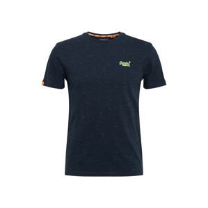 Superdry Tričko  námořnická modř / oranžová / svítivě zelená