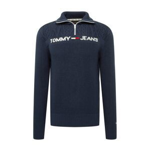 Tommy Jeans Svetr  modrá / bílá / červená