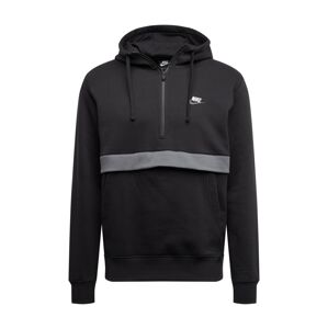 Nike Sportswear Mikina 'M NSW CLUB HOODIE HZ BB'  šedá / černá