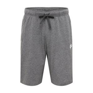 Nike Sportswear Kalhoty  tmavě šedá / bílá