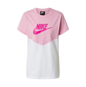 Nike Sportswear Tričko  pink / bílá