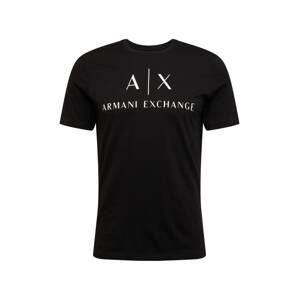 ARMANI EXCHANGE Tričko  černá / bílá