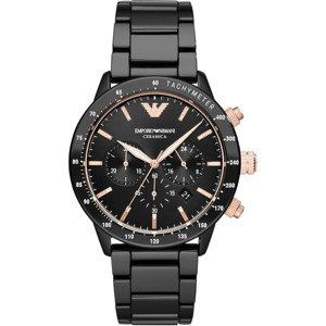 Emporio Armani Analogové hodinky  černá / růže