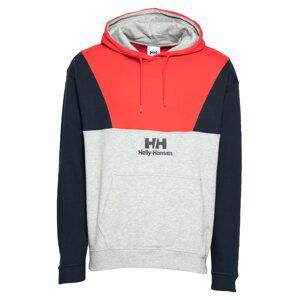 HELLY HANSEN Mikina ' Yu20 Blocked '  šedá / červená / námořnická modř